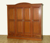 7.5ft Light Mahogany 4 Pocket Door Wardrobe