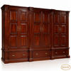 11.5ft  Paneled Mahogany Sectional Wardrobe