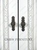 Acanthus White Hand-Carved Armoire/Wardrobe