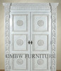 Acanthus White Hand-Carved Armoire/Wardrobe