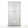 Acanthus White Hand-Carved Armoire/Wardrobe