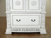 Acanthus White Hand-Carved Armoire/Wardrobe