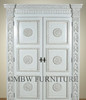 Acanthus White Hand-Carved Armoire/Wardrobe