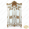 White / Gold French Armoire