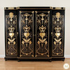 9ft Black & Gold Versace Style Wardrobe