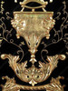 9ft Black & Gold Versace Style Wardrobe