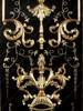 9ft Black & Gold Versace Style Wardrobe