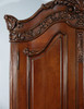 Large Ornate Mahogany French 2-Door Armoire