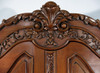 Large Ornate Mahogany French 2-Door Armoire