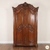 Large Ornate Mahogany French 2-Door Armoire