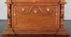 5ft W Renaissance Revival Hand-Carved Natural Mahogany Armoire Cabinet