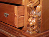 Light Mahogany Gothic Lion-Carved Cabinet
