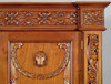 5ft W Renaissance Revival Hand-Carved Natural Mahogany Armoire Cabinet