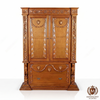 5ft W Natural Mahogany Gothic Wardrobe