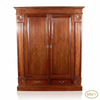 Solid Mahogany 2-Door Wardrobe (6ft W x 7ft H)
