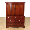 Mahogany Storage Armoire with Drawers