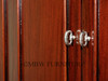 Mahogany Storage Armoire with Drawers