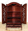 Solid Chocolate Mahogany French Rococo Cabinet