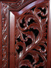 Solid Chocolate Mahogany French Rococo Cabinet