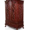 Dark Mahogany French Rococo Wardrobe