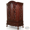 Dark Mahogany French Rococo Wardrobe
