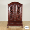 Dark Mahogany French Rococo Wardrobe