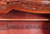 Large Ornate Pecan Carved Armoire Wardrobe (55W x 99H)