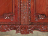 Large Ornate Pecan Carved Armoire Wardrobe (55W x 99H)