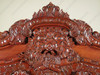 Large Ornate Pecan Carved Armoire Wardrobe (55W x 99H)