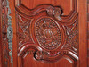 Large Ornate Pecan Carved Armoire Wardrobe (55W x 99H)