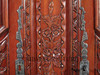 Large Ornate Pecan Carved Armoire Wardrobe (55W x 99H)