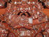 Large Ornate Pecan Carved Armoire Wardrobe (55W x 99H)