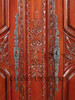 Large Ornate Pecan Carved Armoire Wardrobe (55W x 99H)