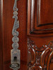 Solid Mahogany 2-Door Armoire w/ 3 Drawers