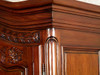 Solid Mahogany 2-Door Armoire w/ 3 Drawers