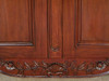 Solid Mahogany 2-Door Armoire w/ 3 Drawers