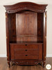 Solid Mahogany 2-Door Armoire w/ 3 Drawers
