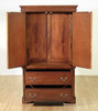 Mahogany Marquetry Inlaid Media Armoire