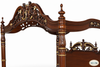 Ornate Mahogany Four Poster Canopy Bed w/ Cherub Details