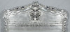 Antiqued Silver Leaf French Rococo Carved Panel Bed