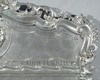 Antiqued Silver Leaf French Rococo Carved Panel Bed