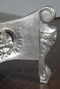 Antiqued Silver Leaf French Rococo Carved Panel Bed