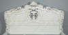 White Rococo Carved Panel Bed