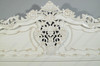 White Rococo Carved Panel Bed
