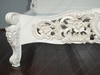 White Rococo Carved Panel Bed