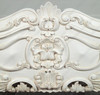 White Rococo Carved Panel Bed