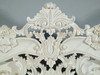 White Rococo Carved Panel Bed