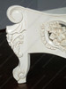 White Rococo Carved Panel Bed