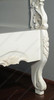 White Rococo Carved Panel Bed