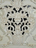 White Rococo Carved Panel Bed